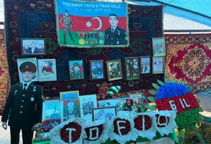 Gədəbəydə şəhid Tofiq  Həsənovun məzarı  ziyarət edilib - FOTOLAR