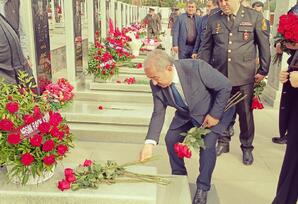 Vətən Müharibəsi Şəhidlərinin şəhadət günündə əziz xatirəsi yad edildi - FOTOLAR