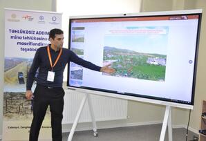 Zəngilan rayonu Ağalı kəndində "Təhlükəsiz addımlar: mina təhlüksinə dair maarifləndirmə təşəbbüsləri" layihəsi çərçivəsində tədbir keçirilib