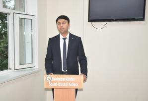 Sabirabad Dövlət Sosial-İqtisadi Kollecində tədbir keçirilib - FOTOLAR