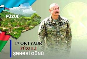 Bu gün Füzulinin işğaldan azad olunmasından altı il ötür