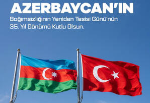 Türkiyədə Azərbaycanın ünvanına təbriklər göndərilir
