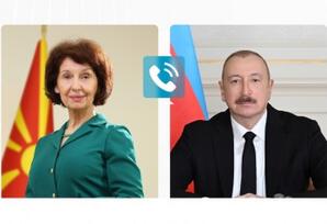 Şimali Makedoniya Prezidenti Qordana Silyanovska-Davkova Azərbaycan Prezidenti İlham Əliyevə zəng edib