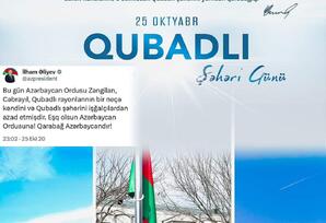 “Qubadlı Şəhəri Günü tarixi Zəfərin və dövlətçilik iradəsinin təntənəsini əks etdirir” -MİLLƏT VƏKİLİ