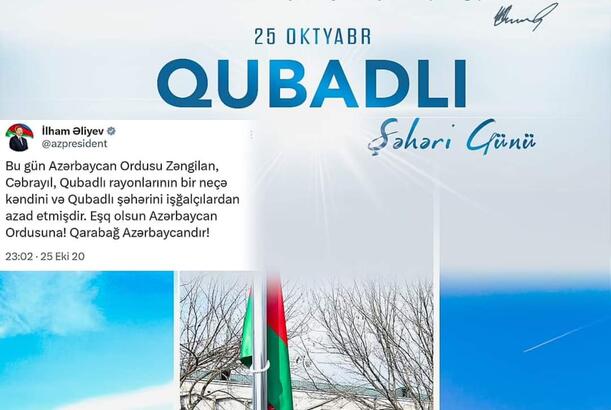 “Qubadlı Şəhəri Günü tarixi Zəfərin və dövlətçilik iradəsinin təntənəsini əks etdirir” -MİLLƏT VƏKİLİ