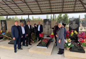Sabunçu rayonunda şəhid Dadıyev Elnur Camal oğlunun məzaı ziyarət olunub