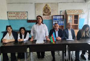 YAP-ın VIII Qurultayında müəyyənləşdirilən vəzifələr Lənkəran şəhər 10 nömrəli tam orta məktəbdə müzakirə olunub - FOTO