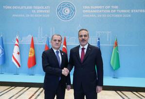 Ceyhun Bayramov Ankarada Hakan Fidanla görüşüb